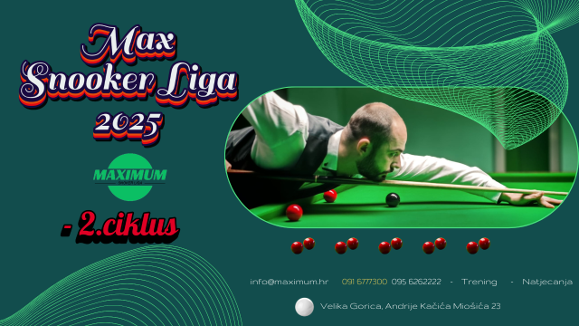 MAXIMUM SNOOKER LIGA 2025 ….U TIJEKU